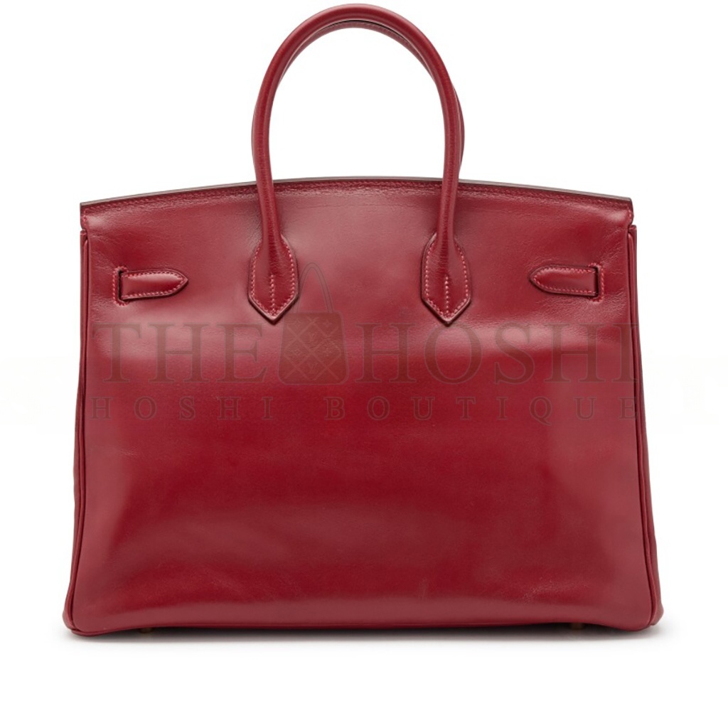 H**me5 BIRKIN 30 BOX LEATHER RED GOLD BUCKLE H029281CK69 (30*23*15cm) Master Quality